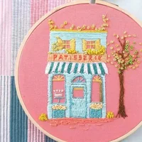 Buy 15cm Ribbon Embroidery Set | Beginner Needlework Kits | Europe Town Scenery Cross Stitch Series | Needle Arts Crafts Sewing | Online Shopping - Image 2