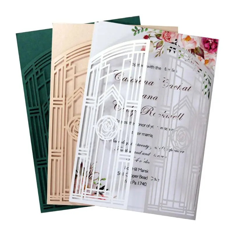  20 Pcs European Style Wedding Invitation Cards with Seals Envelopes Kits Supply - 4.0005E+12