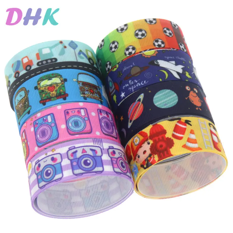 DHK 10 ярдов камера шар космические Автомобили Печатные Grosgrain ленточный аксессуар