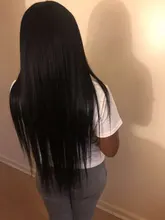 Mechones de pelo liso brasileño con cierre, cabello humano Remy de 30 pulgadas, Color Natural, 3 mechones