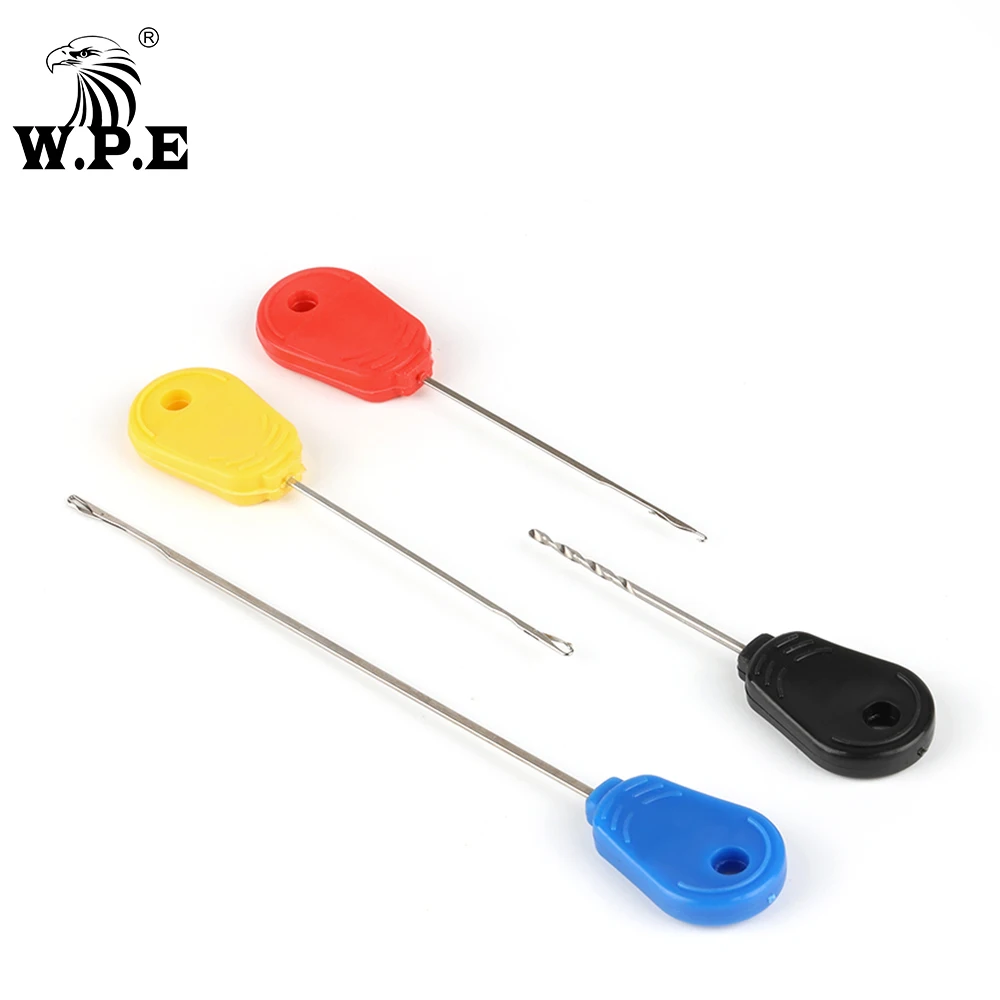 W.P.E-accesorios de Pesca de carpa, 1 juego/4 Uds., Kit de agujas Boilie, herramienta de Pesca de acero inoxidable