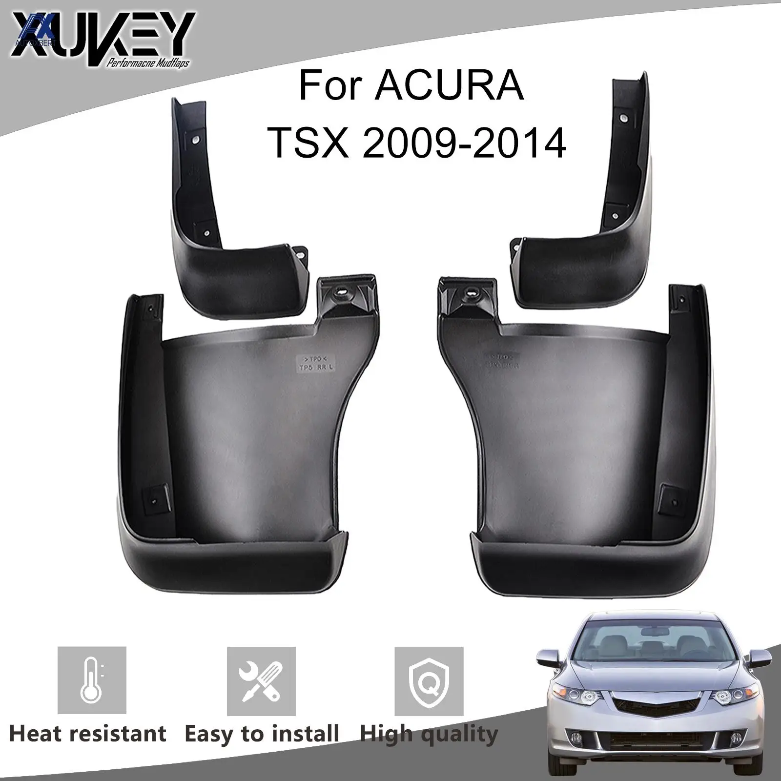 Front Rear Set Molded Car Mud Flaps For Honda Accord 2008 2014 2009 2010 Mudflaps Splash