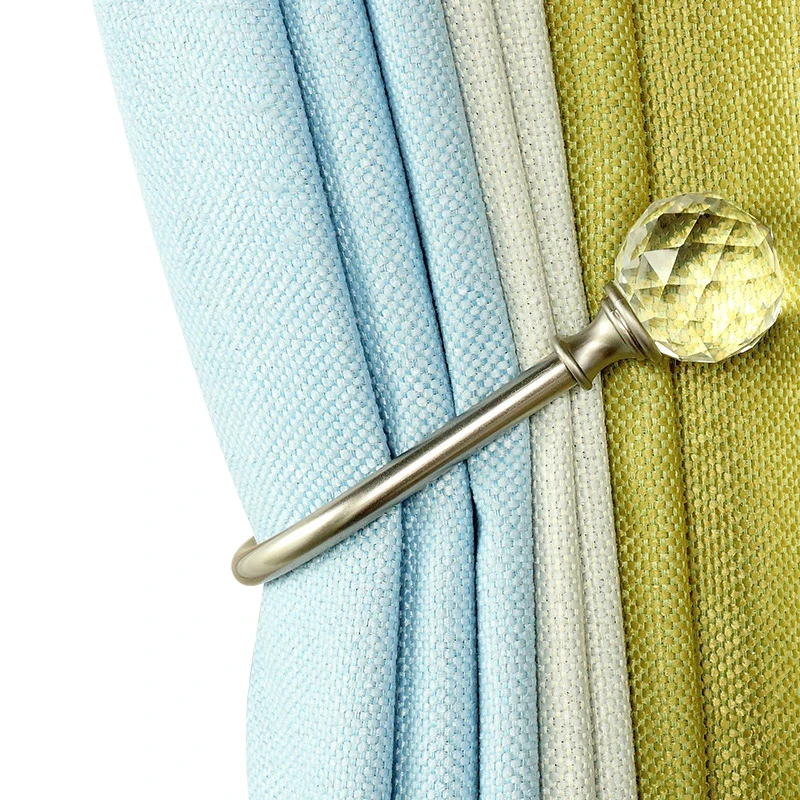 Chic Rustproof Alloy Curtain Holdbacks With Artificial Crystal