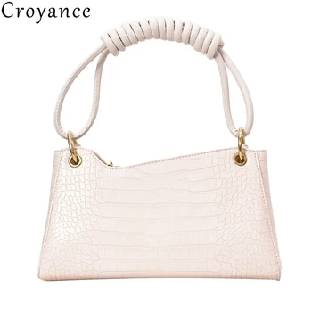 

Croyance Retro Shoulder Bag Handbag for Women PU Leather Female Baguette Bag 2020 New Fashion Messenger Bags Purse