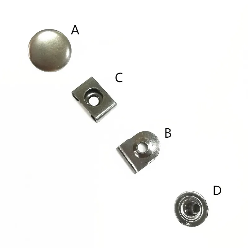 

brass material hook and bar with decoration snap button plating to gun metal 4 parts for a set for suit's placket