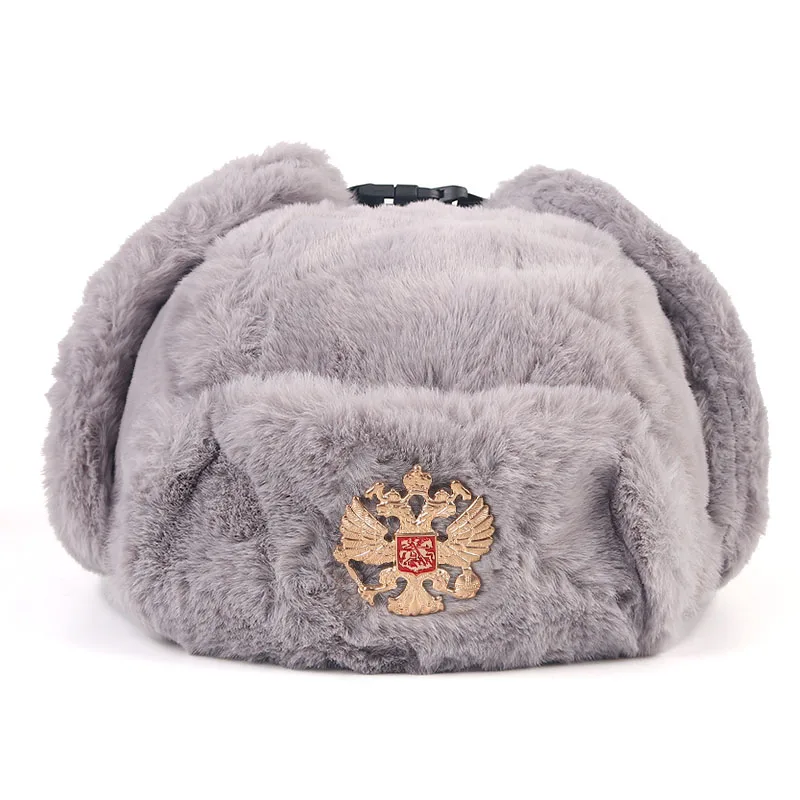 Chapeau De Trappeur Chaud Avec Masque – Ushanka Russe En Fausse Fourrure, Coupe-vent Imperméable, Unisexe