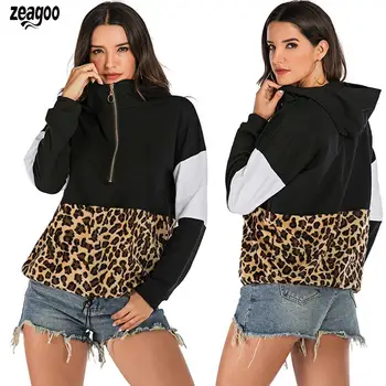 

Women Autumn Casual Sweatshirt Long Sleeve O-Neck Patchwork Pullover Autumn, Winter None