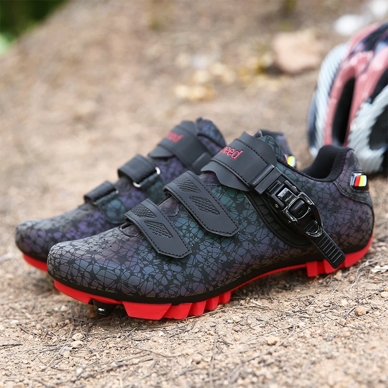 2021 New Style Unisex Hot Sale Sapatilha Ciclismo MTB Electronic Bike Cycling Shoes Men Women Self-Locking Luminous MTB Sneakers