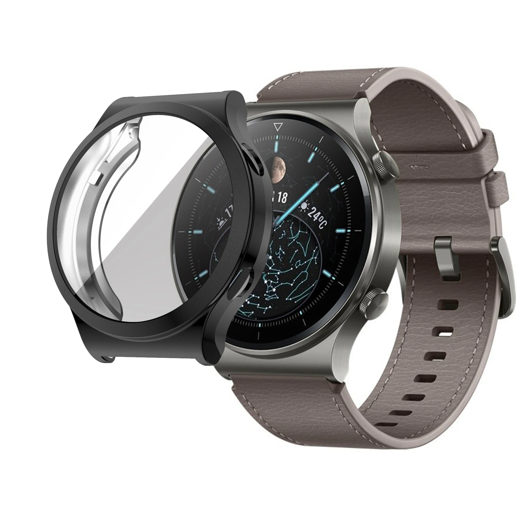 

TPU Case For HUAWEI Watch gt 2 pro GT 2E Soft Plated All-Around Screen Protector Cover Bumper Protector Cover Screen Protection