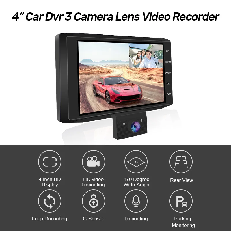Дропшиппинг E ACE B13 DVR 4 0 дюйма авто рекордер 1080P FHD Dashcam ночного видения