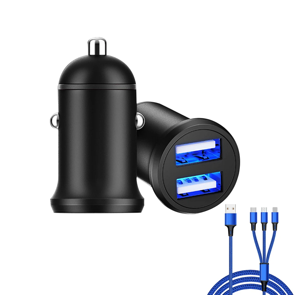 Автомобильное зарядное устройство с двумя USB портами 5 В/4 8 А|Кабели адаптеры и