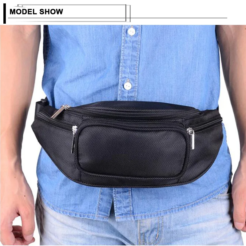 Brief Design Men Belt Waist Pack Large Capacity Phone Money Waist Bags Male Waterproof Male Travel Fanny Pack Durable Chest Bag