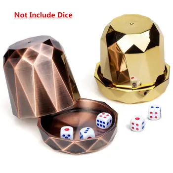 

ABS Electroplate Diamond Dice Cup with Bottom Tray Drinking Party Bar Dice Game