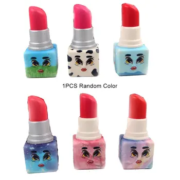 

Simulated Cartoon Print Lipstick Toy Slow Rebound Decompression Toy Foam Decoration Foam Relaxed Toy Cake Sample Model