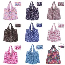 Эко хозяйственная дорожная сумка через плечо, сумка-тоут, складная многоразовая мультяшная сумка