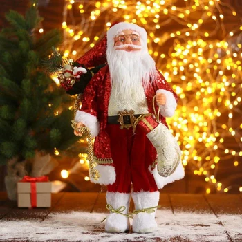 

Santa Claus "In a shiny fur coat with gifts" 21x45 cm 5036033