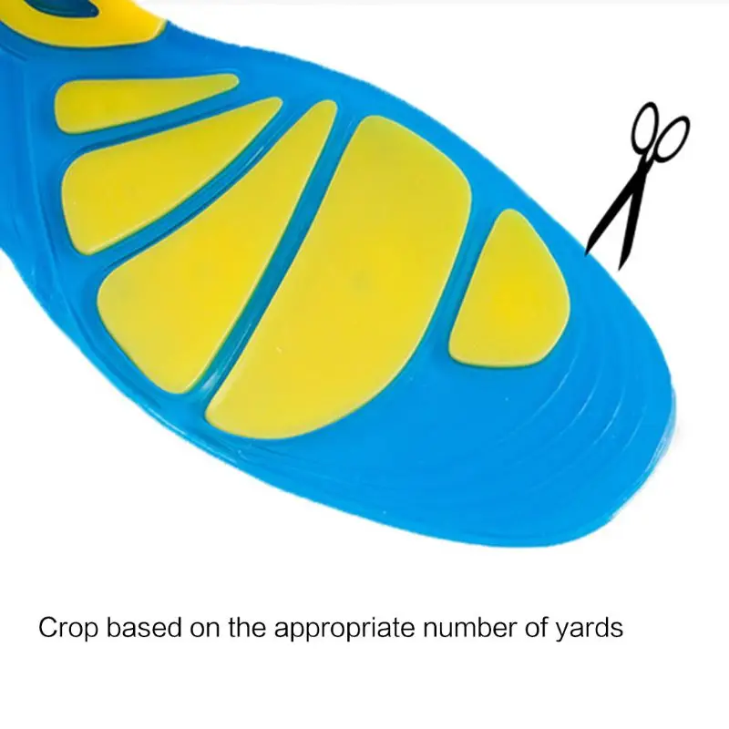 Silicone Insoles Foot Care Running Sport Insole Shock Absorption Pads Arch Orthopedic Shoe Pad