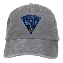 Массачусетская полицейская Регулируемая шляпа для папы Джинсовая Шляпа Бейсболка