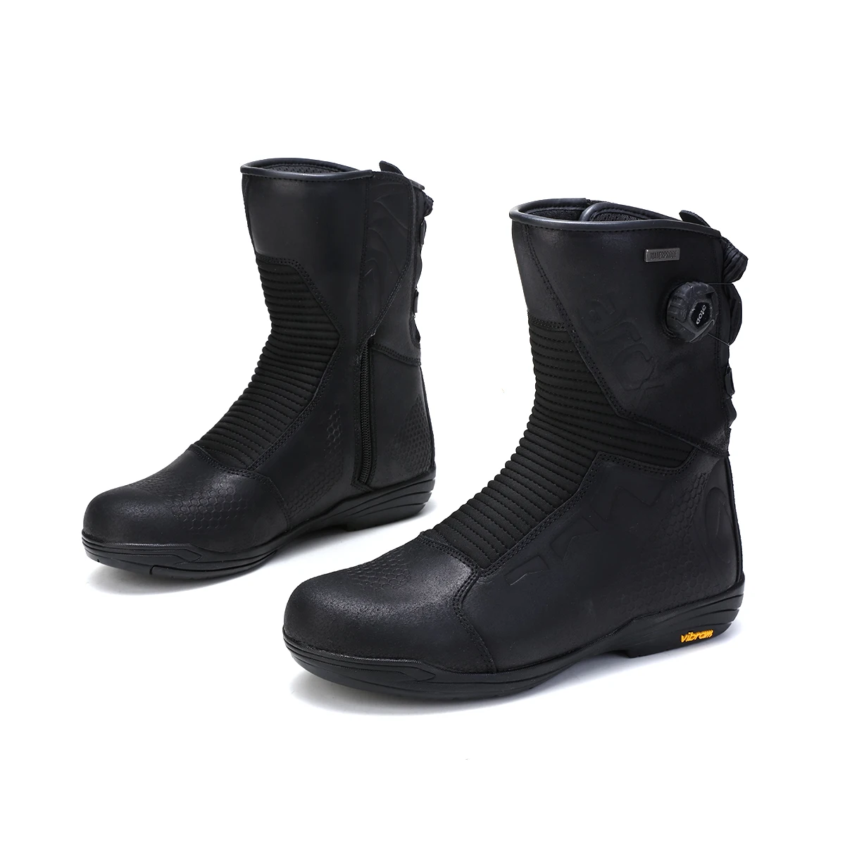 PROD 1005003279162337 New Waterproof Leather Motorcycle Boots With
Adjustable Rotary Button Motorcycle & Auto Racing Wear