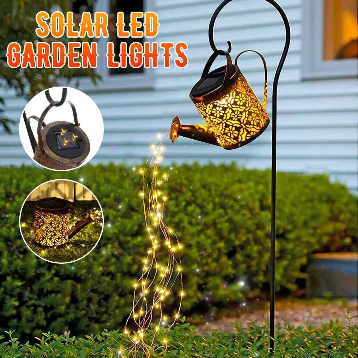 Luci Solari Da Giardino Per Esterni Lampada Decorativa Impermeabile A Energia Solare Per Bollitore Impermeabile Ip65 Con Stringa Di Luce Installata