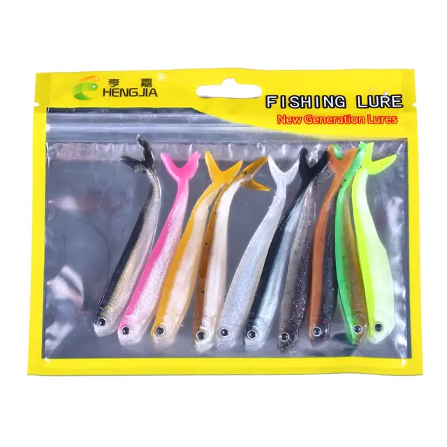 10pcs 8.5cm 2.6g Soft Lures Silicone Bait Goods For Fishing Sea Fishing Pva  Swimbait Wobblers Artificial Tackle