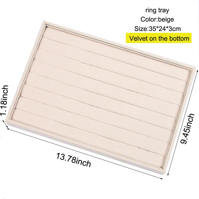 2020 Suede Nap Fabric Velvet Back Jewelry Box Ring Necklace Pendant Bracelet Earring Organizer Tray Stuff Jewellery Storage Box RingCases