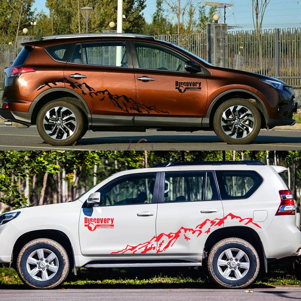 Наклейки на боковые двери автомобиля виниловая пленка Авто DIY Стайлинг наклейки для Toyota Prado Land Cruiser Highlander rav4 автомобильные принадлежности для тюнинга