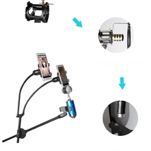 Металлический многофункциональный микрофон для мобильного телефона напольная поддержка студийная профессиональная поддержка пения