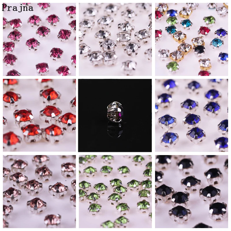 

Prajna SS16 Sew On Rhinestones Applique For Clothing Dress Strass Glass Crystal Rhinestone Crafts Clear Red Stones and Crystal F