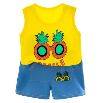 

Bear Leader New Boys Clothing Children Summer Boys Clothes Cartoon Kids Boy Clothing Set T-shit Pants Cotton Pineapple 2pcs Set