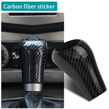 

For Mercedes-Benz W204 W212 C E A G GLS Class Glk Carbon Fiber Sticker Accessories 1Pcs Car Styling Trim Gear Shift Knob Cover