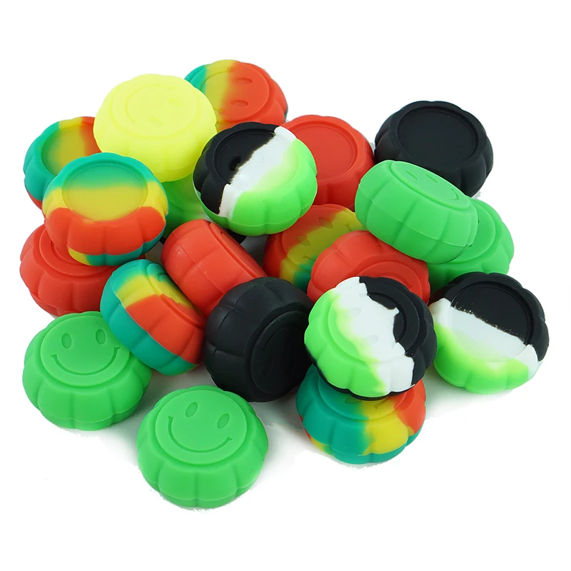 

10pcs pumpkin silicone Wax Containers Silicone jars container silicone customized bho oil container for Electronic cigarette