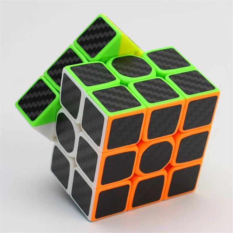 Z-CUBE наклейка из углеродного волокна 3x3x3 магические кубики 3*3 скоростные Пазлы cubo magico развивающие антистрессовые игрушки для детей и взрослых