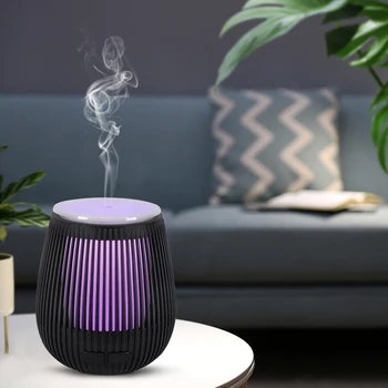 

Air Humidifier Wood Grain Aromatherapy Essential Oil Diffuser Aroma For Home Hollow Night Light Intelligent Ultrasonic Humidifie