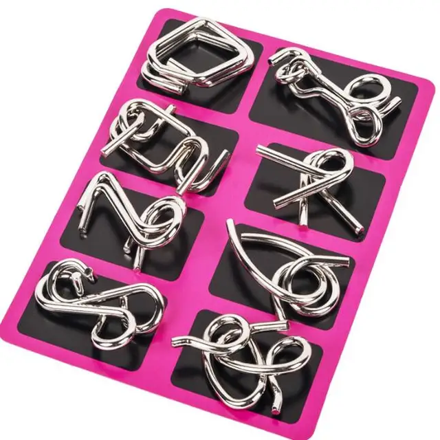 Classic IQ Metal Brain teaser Magic Baffling Puzzles Game Toys for  Children Adults Model  25