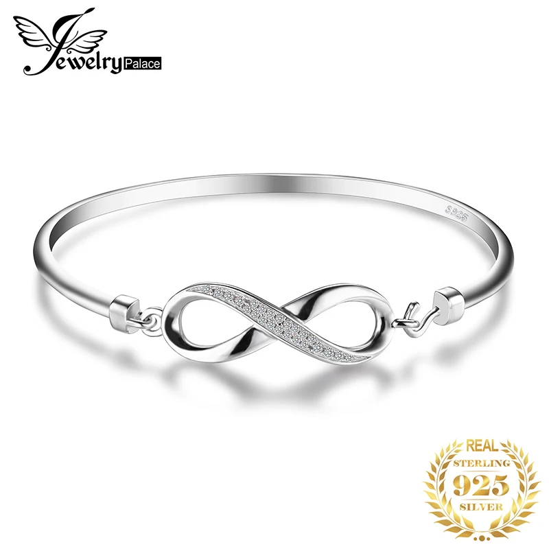 JewelryPalace Crown Infinity Love bracelet 925 Sterling Silver Bangles Bracelets For Women Silver 925 Jewelry Making Organizer