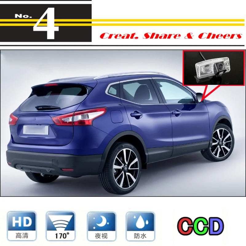 Автомобильная камера для Nissan Qashqai Dualis Rogue 2012~, Высококачественная камера заднего вида для PAL/NTSC для использования | CCD+ RCA