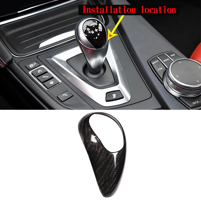 

Real Carbon Fiber Gear Shift Head Cover For BMW M2 M3 M4 M5 X5M X6M Car Modification Accessories Shift lever Interior 1 set