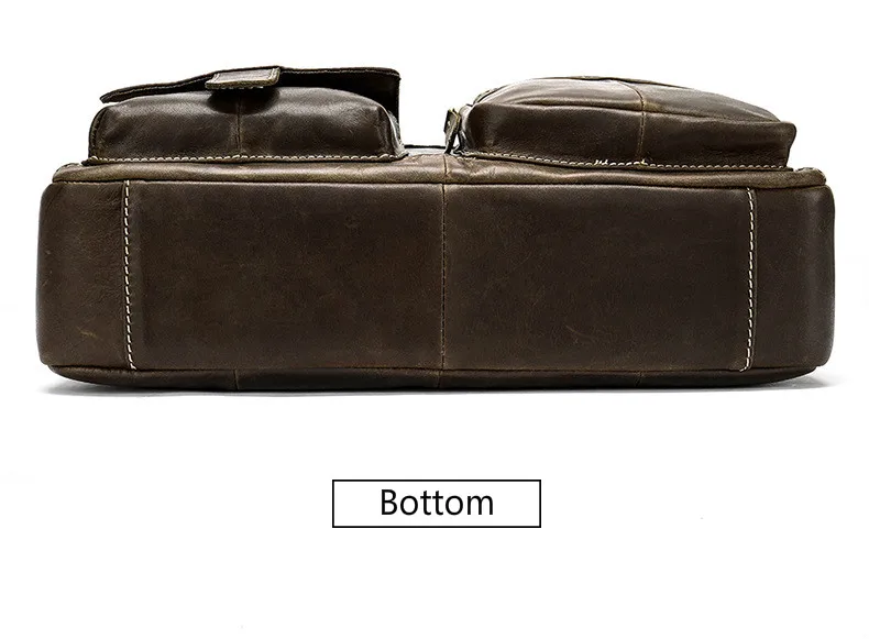 Briefcase Men's Genuine Leather Bag for Men Computer Portfolio for Documents Business Briefcases Leather 14inch Laptop Bag GW19