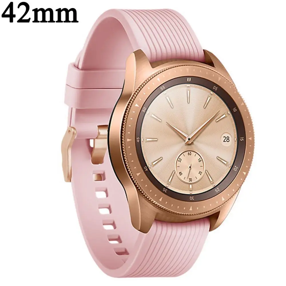 42mm Pink Силиконовый ремешок для samsung Galaxy Watch 46 мм 42 мм ремешок Активный браслет correa Смарт-часы аксессуары 20 мм 22 мм ремешок для часов - Цвет ремешка: 42mm Pink