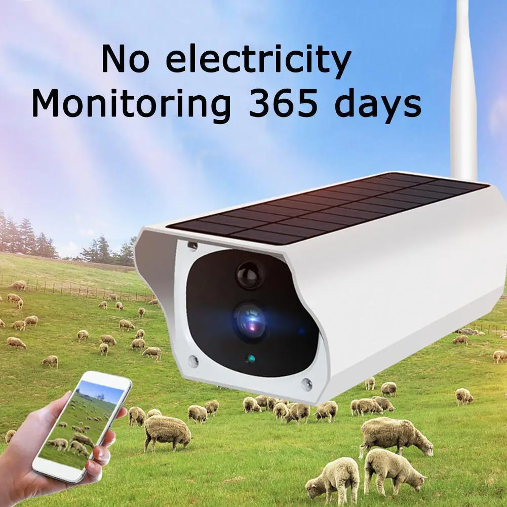 

Outdoor Solar Power IP Camera 1080P HD Night Vision Wifi Phones Waterproof Wireless Surveillance For IOS Android Camera Sec E3C8
