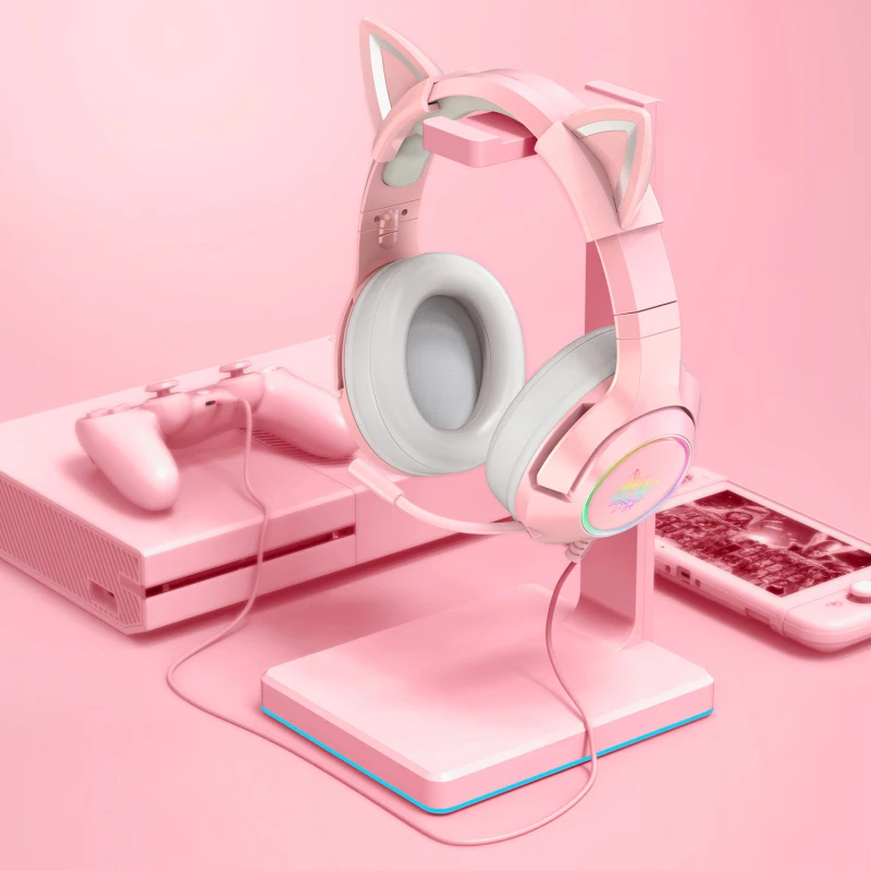 Wired Music Headphone Gaming Headset Microphone Earphone Kids Adult Cat Ear Headset For Computer PC