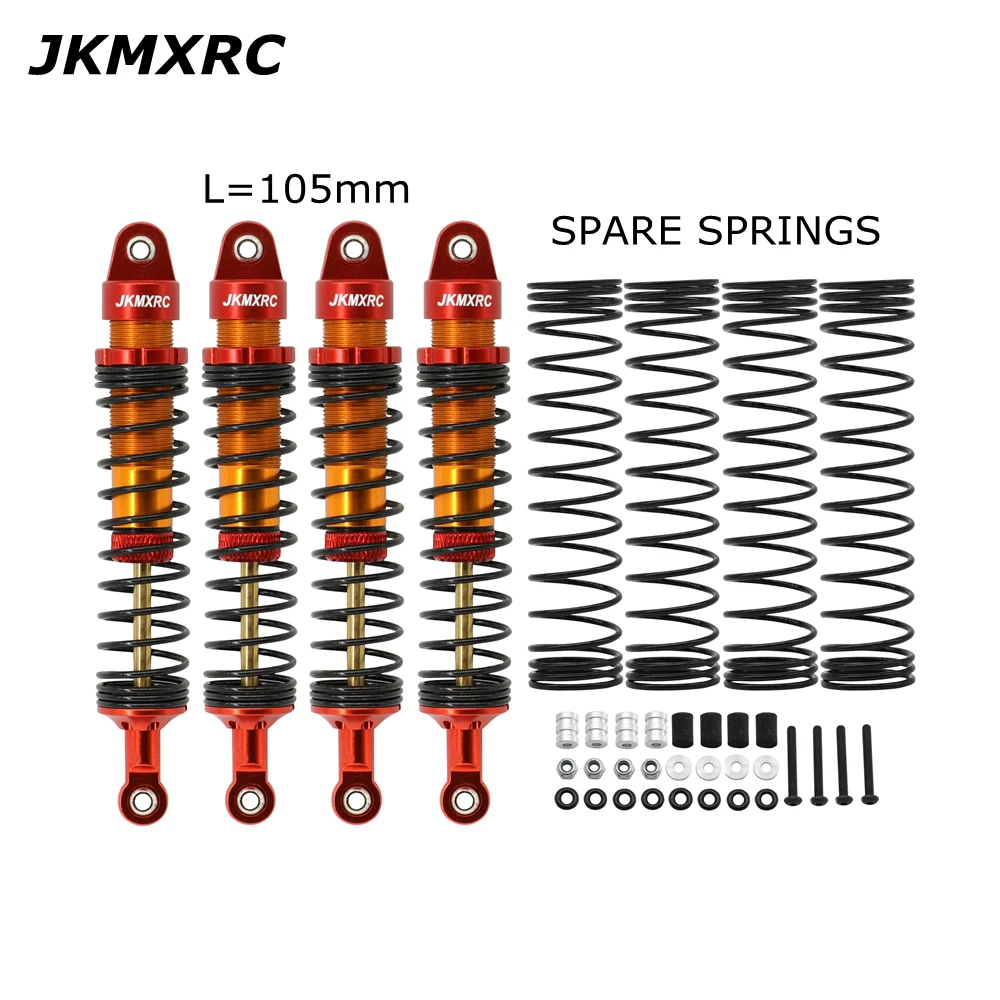 Масляная подвеска JKMXRC ROCK RC из сплава 105 мм Усиленный амортизатор с прочной