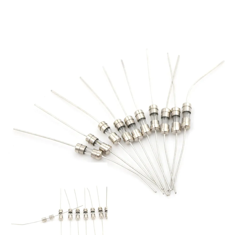 10pcs/lot T3.15A 3150mA 250V Slow Axial Fuse Glass Tube With Lead Wire 3.6*10mm | Обустройство дома