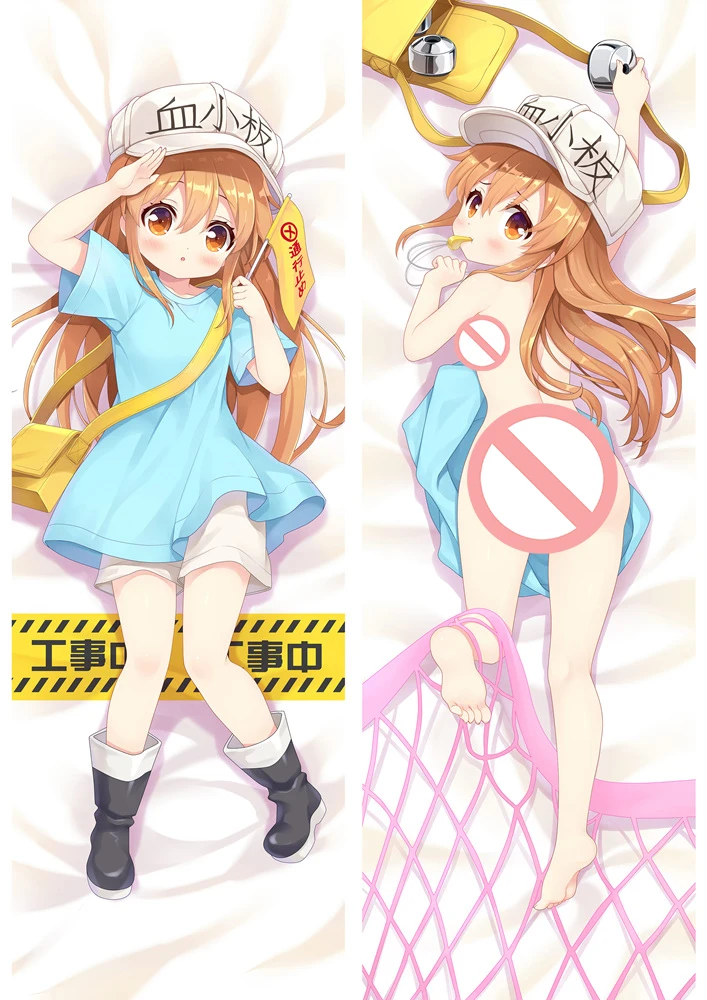 S4 Аниме клетки на работе Dakimakura Чехол персонажи тромбоцитов и эритроцитов валик чехол Hataraku Saibou красная кровяная клетка Наволочка Чехол - Цвет: S4