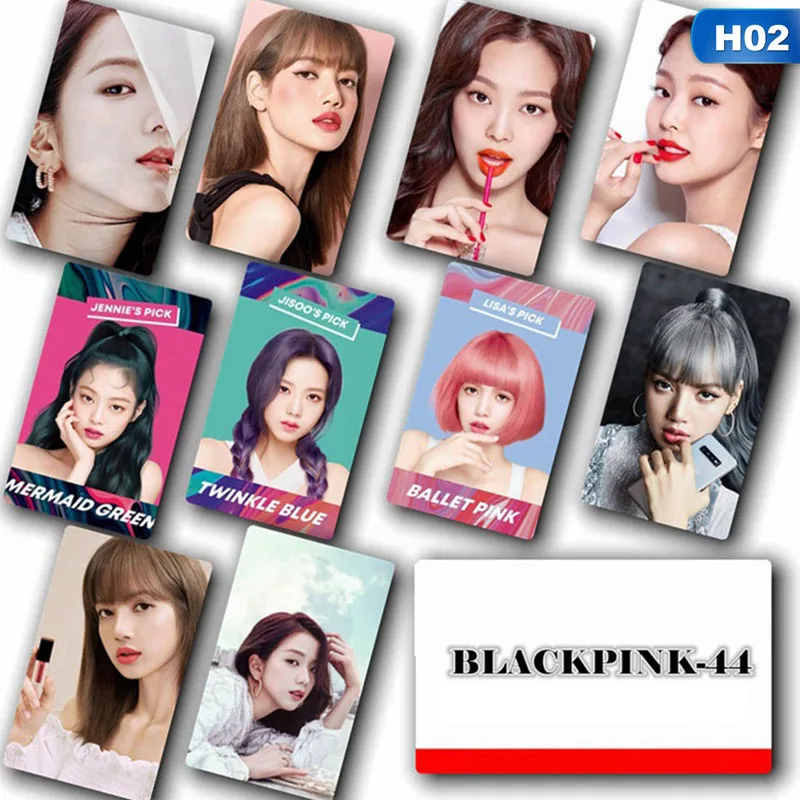 10 шт./компл. KPOP BLACKPINK альбом Дженни Лиза самодельный бумажный Lomo стикер для карт Фотостудия - Цвет: H02