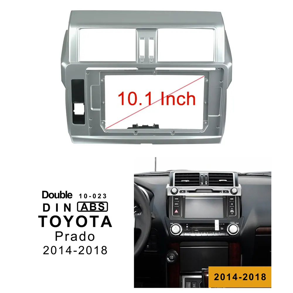 10 1 дюймовый комплект отделки автомобильной Fascia Для TOYOTA PRADO 2014-2018 2Din In-dash стерео