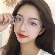 Longkeperer анти-голубые легкие очки Женские винтажные квадратные очки для компьютера мужские прозрачные оптические очки оправа