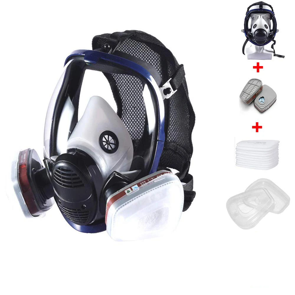 

15 in 1 Chemical 6800 Gas Mask Full Face Anti-dust Organic Vapor Respirator for Painting,Pesticide Spraying