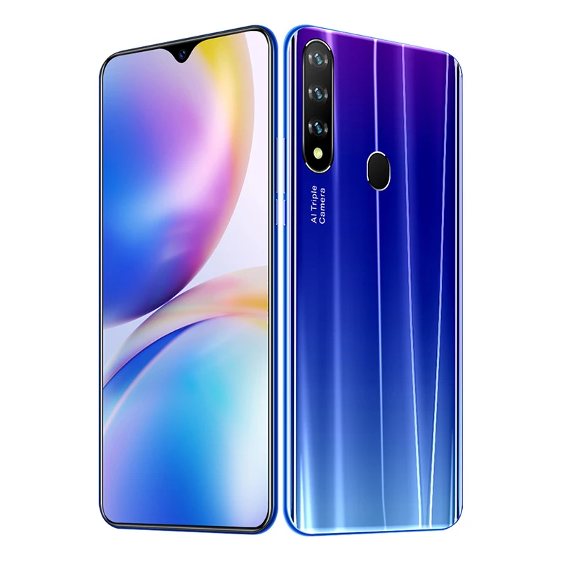 US $102.60 FullScreen Smart Phone Global Version Three Rear Cameras QuadCore 8GB128GB Mobile Phone 60 Waterdrop 3500mAh Celular